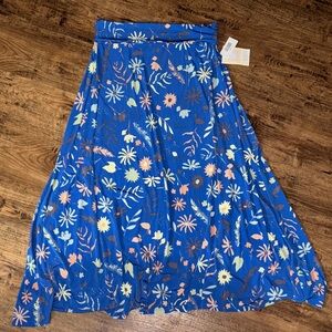 Floral Blue Maxi Skirt